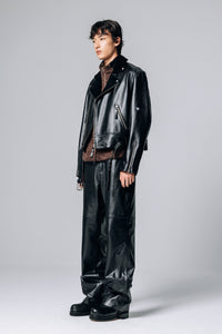 PRÉ VENDA - EX-IN PERFECTO LEATHER JACKET BLACK