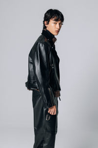 PRÉ VENDA - EX-IN PERFECTO LEATHER JACKET BLACK