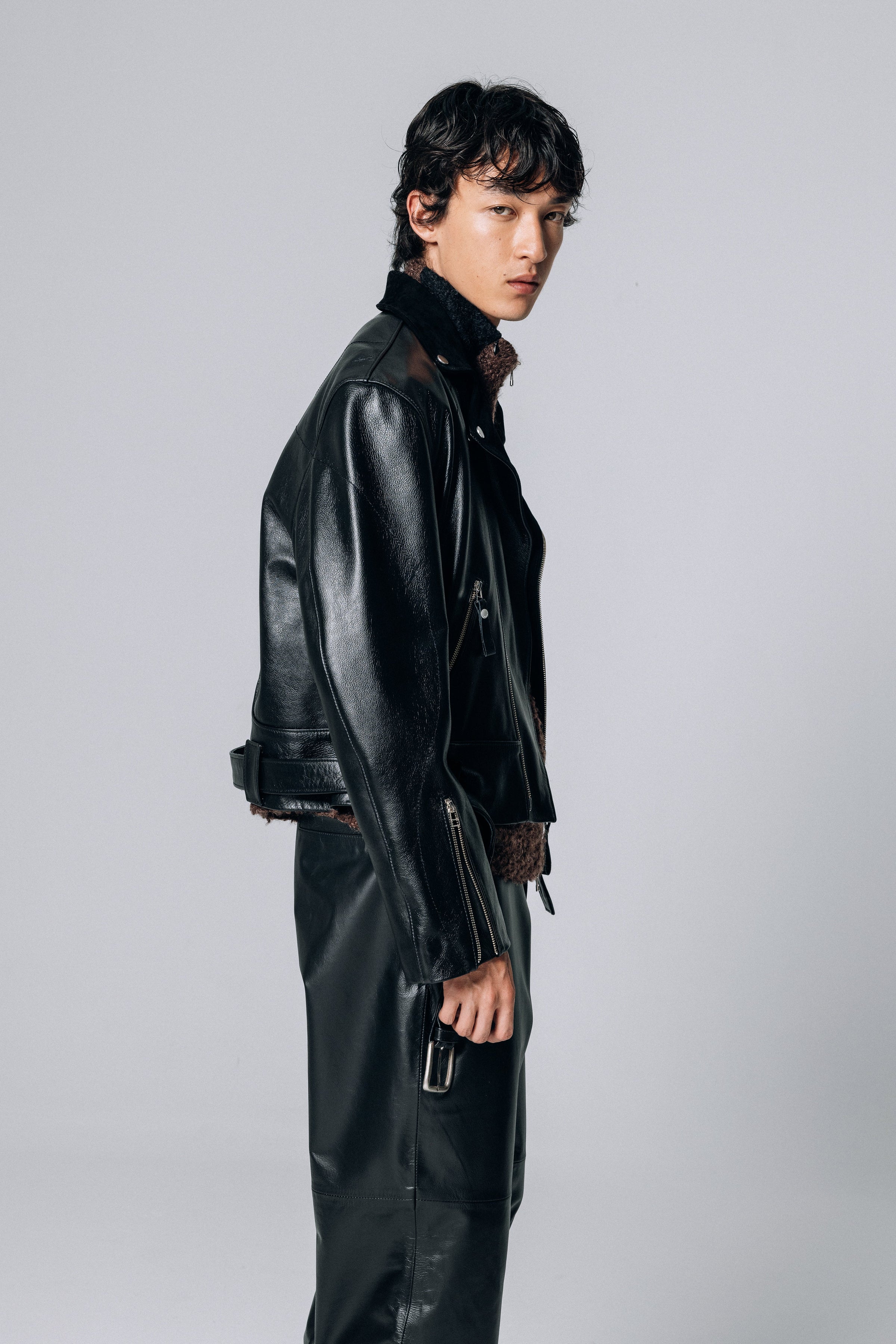 PRÉ VENDA - EX-IN PERFECTO LEATHER JACKET BLACK