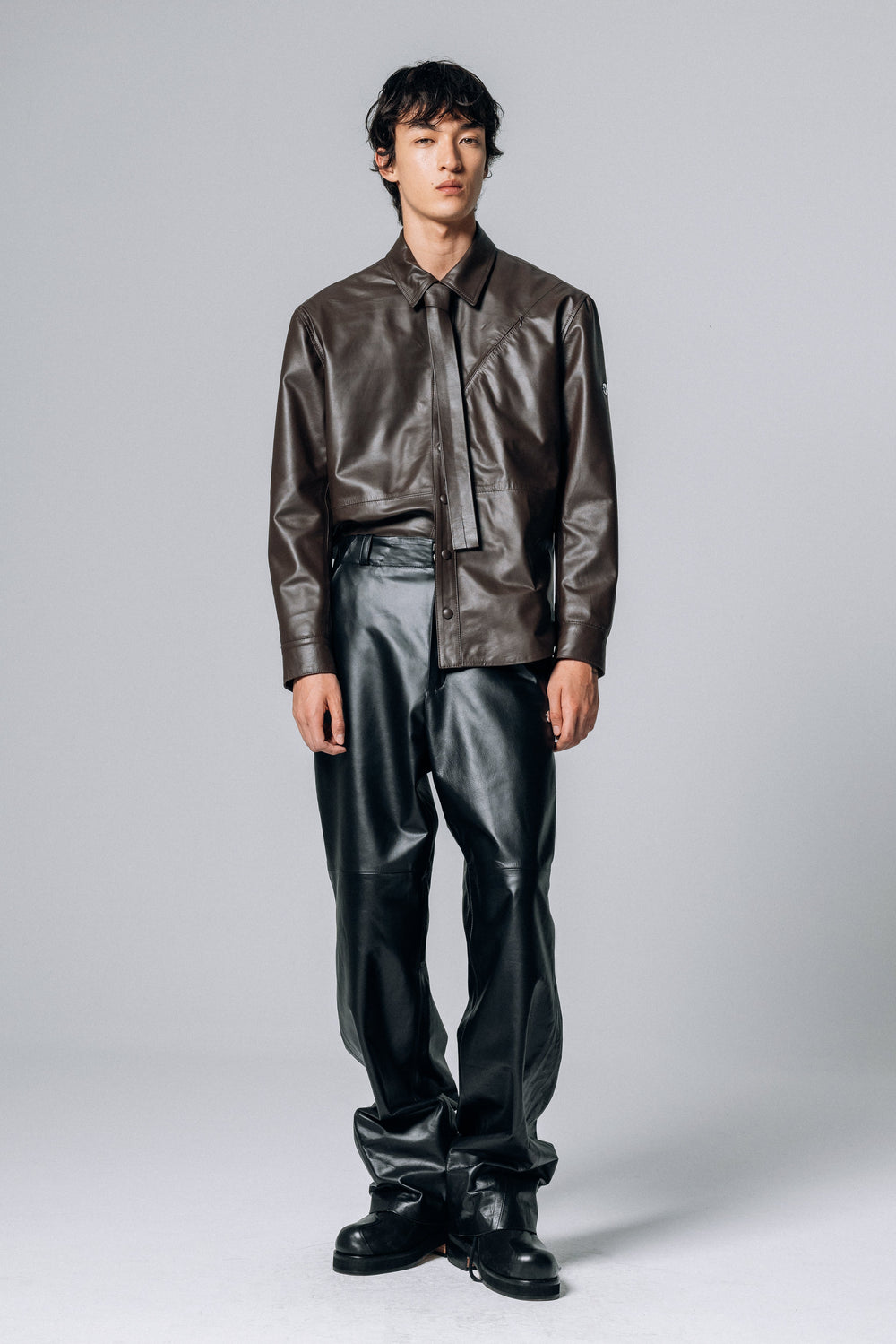 PRÉ VENDA - DYNAMIC LEATHER SHIRT BROWN
