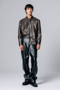 PRÉ VENDA - DYNAMIC LEATHER SHIRT BROWN