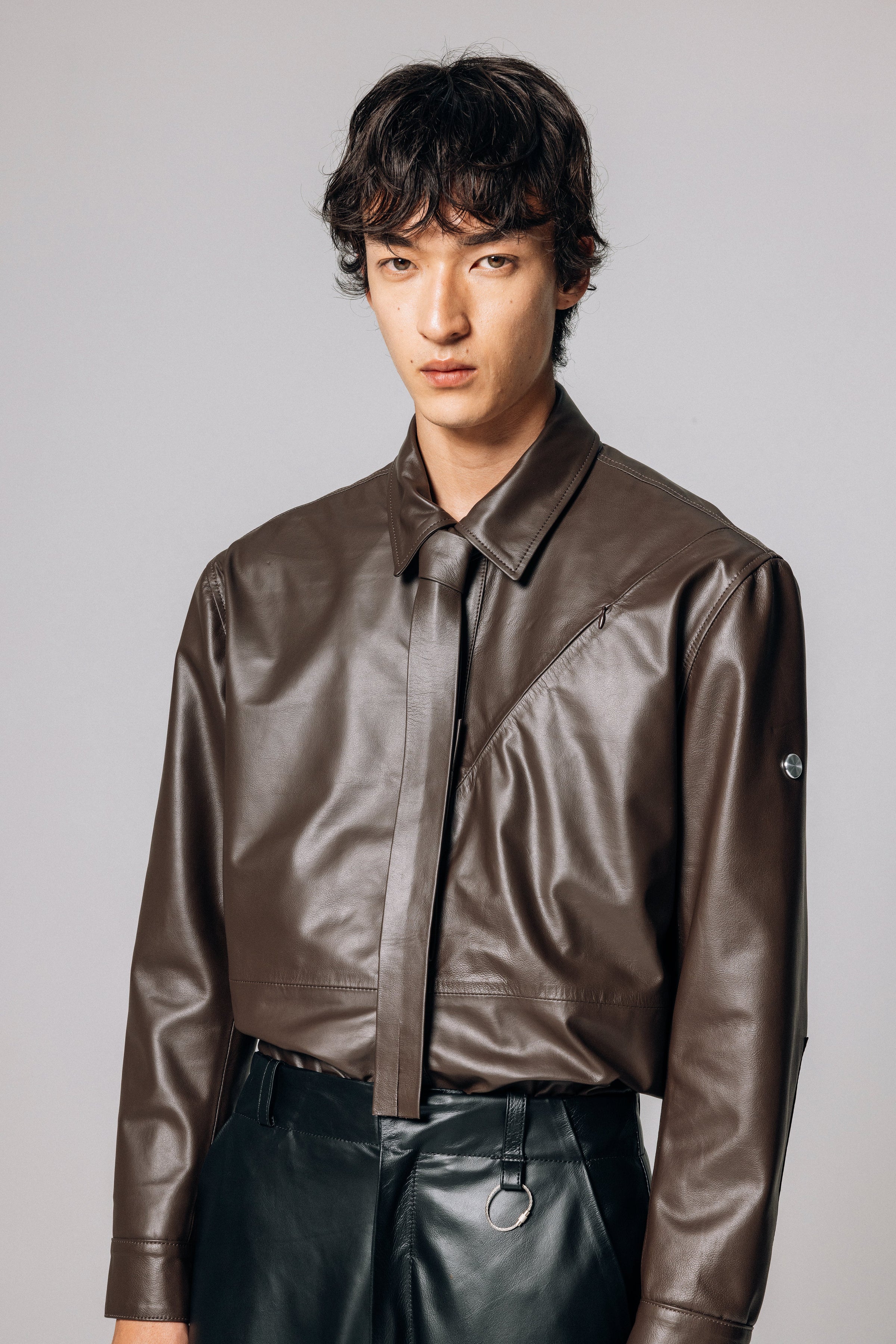 PRÉ VENDA - DYNAMIC LEATHER SHIRT BROWN