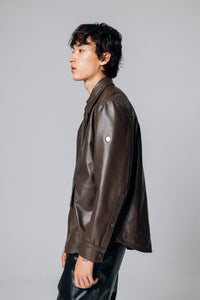 PRÉ VENDA - DYNAMIC LEATHER SHIRT BROWN
