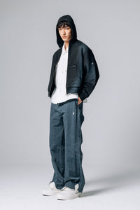 UNIFORMA ZIP HOODIE STONE BLACK