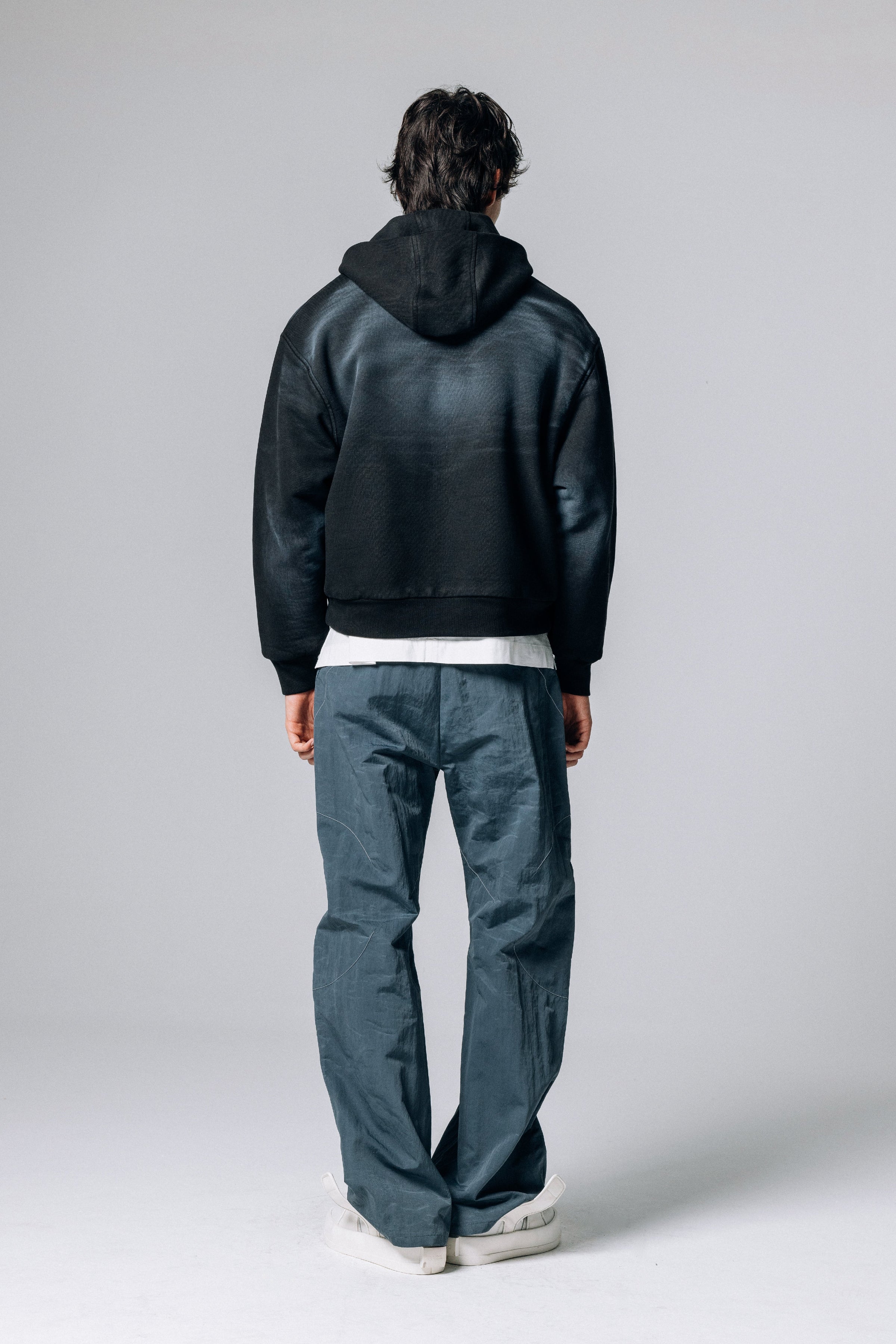 UNIFORMA ZIP HOODIE STONE BLACK