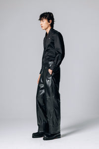PRÉ VENDA - LEON LEATHER SUIT TROUSERS BLACK