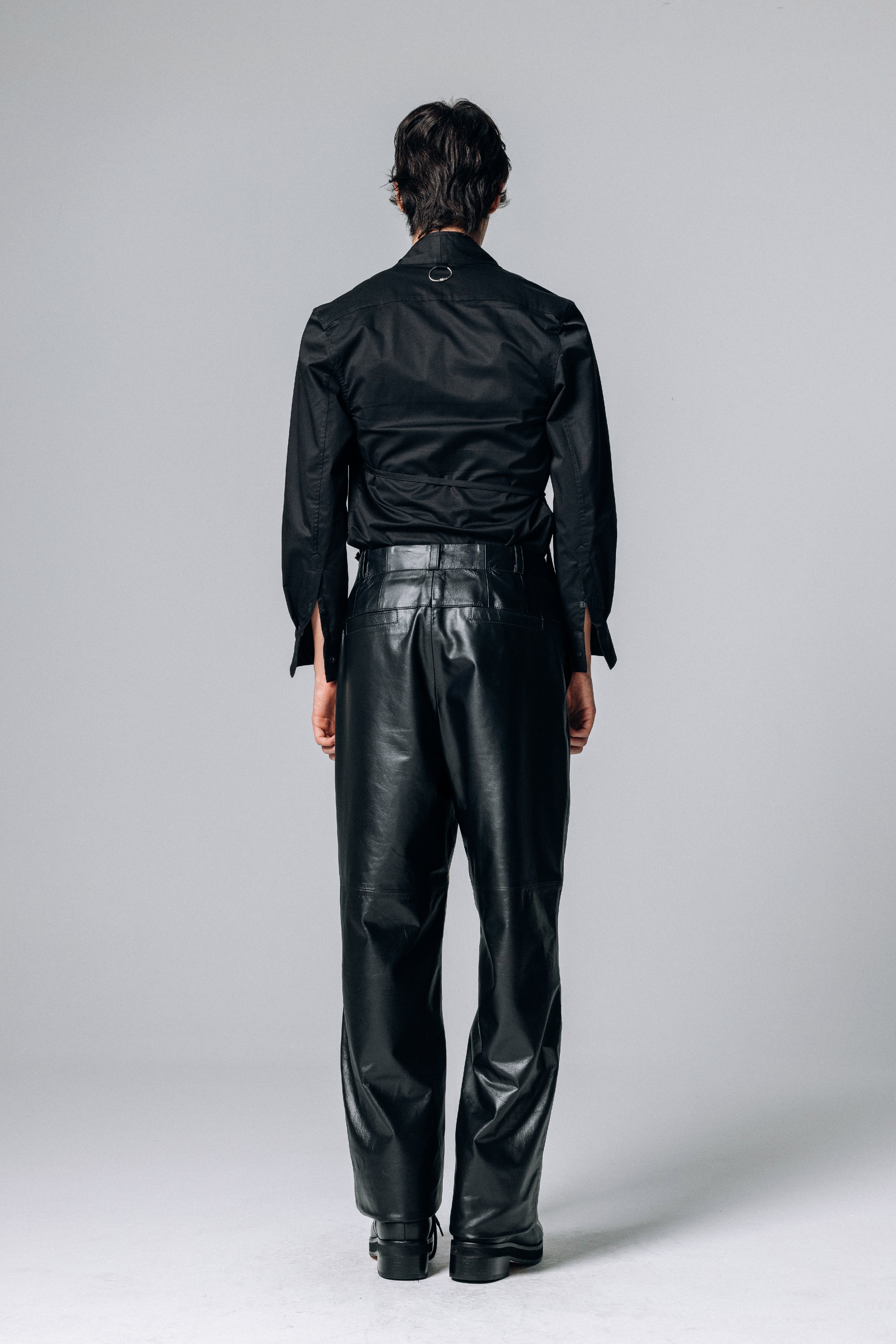 LEON LEATHER SUIT TROUSERS BLACK – PACE ™