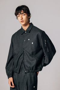 BRUTALIST COACH JACKET DARK GREY