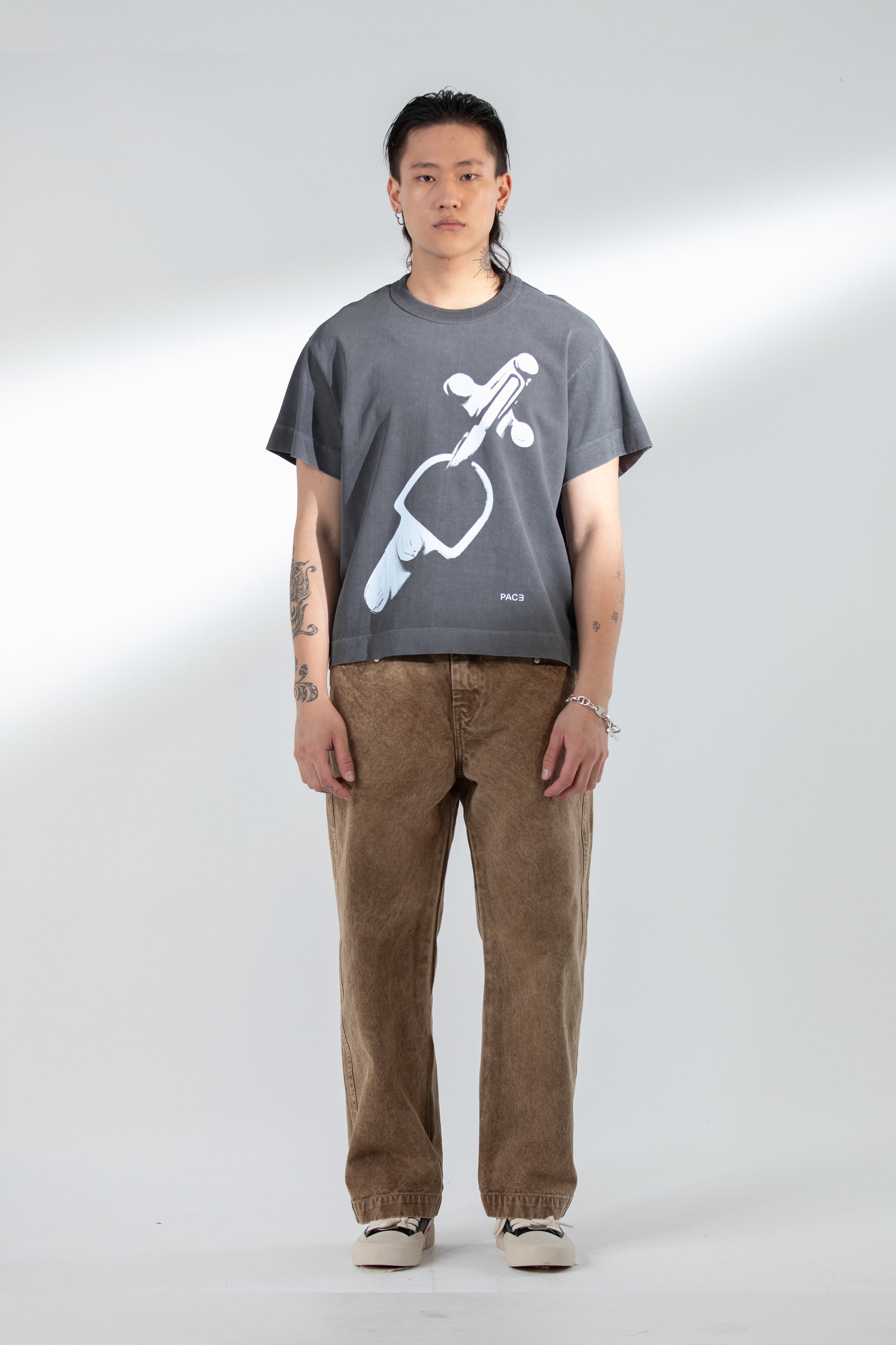 LOCKER TEE STONE WASHED BLACK