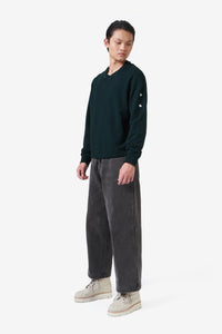 CREWNECK STONE WASHED GREEN