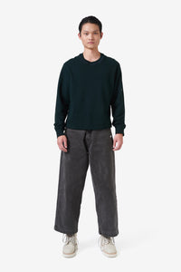 CREWNECK STONE WASHED GREEN