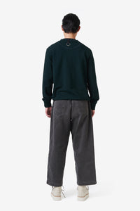 CREWNECK STONE WASHED GREEN