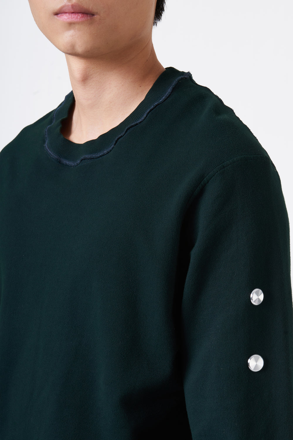 CREWNECK STONE WASHED GREEN