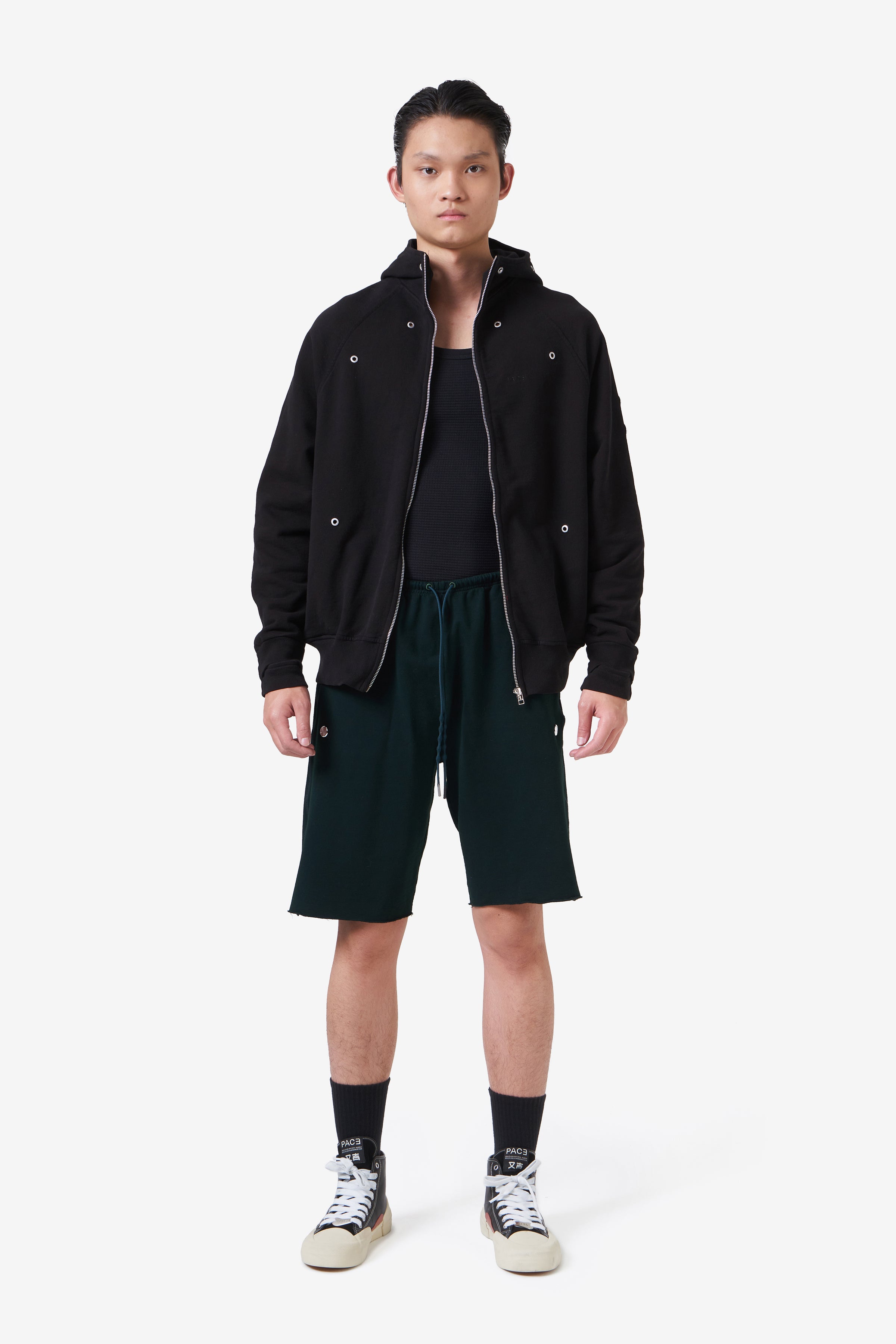 CODE SWEATSHORT STONE WASHED GREEN