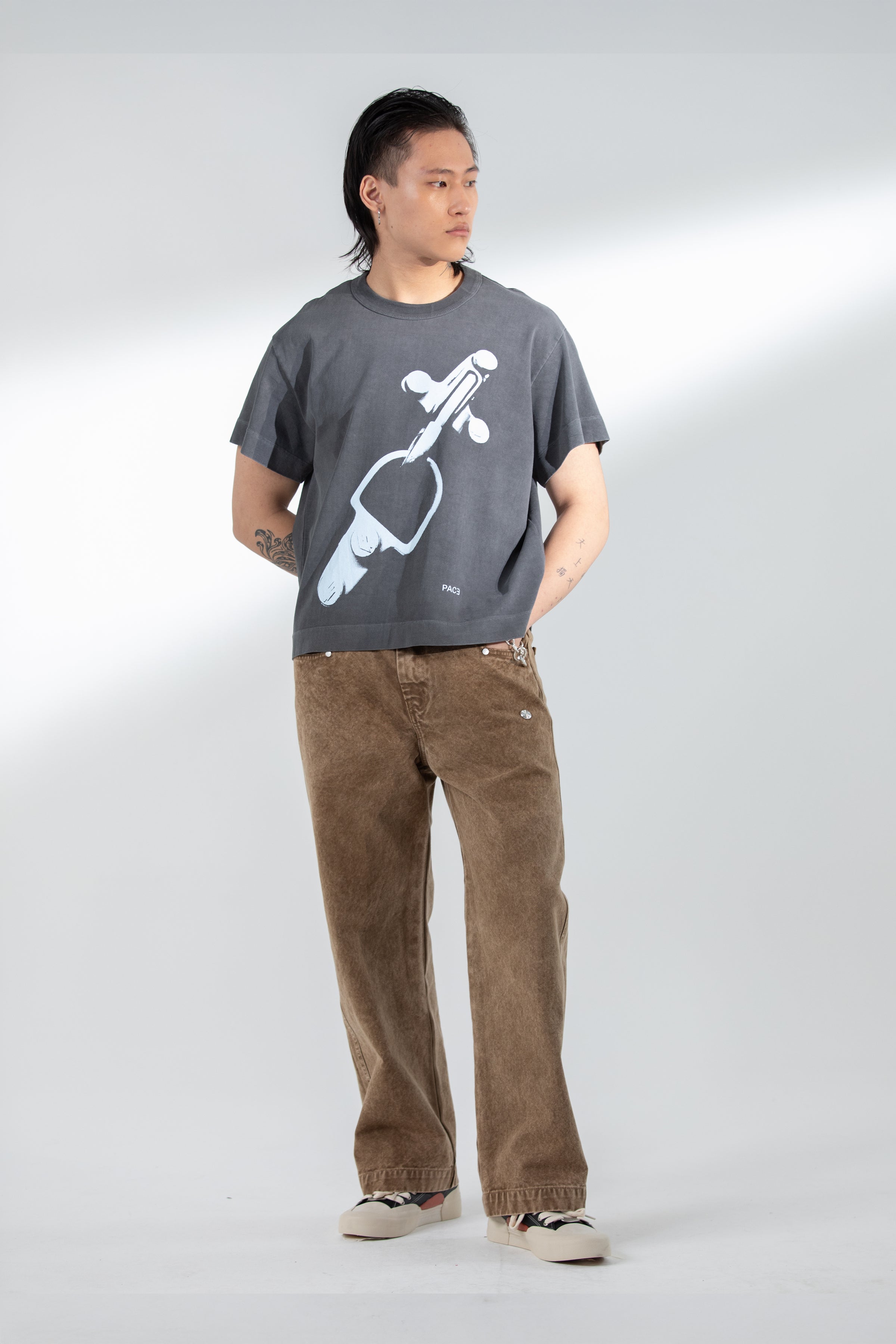 LOCKER TEE STONE WASHED BLACK