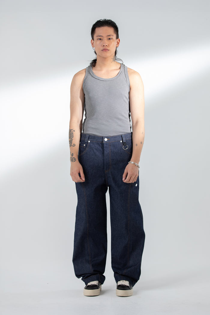 PATTERN TANK TOP LIGHT GREY