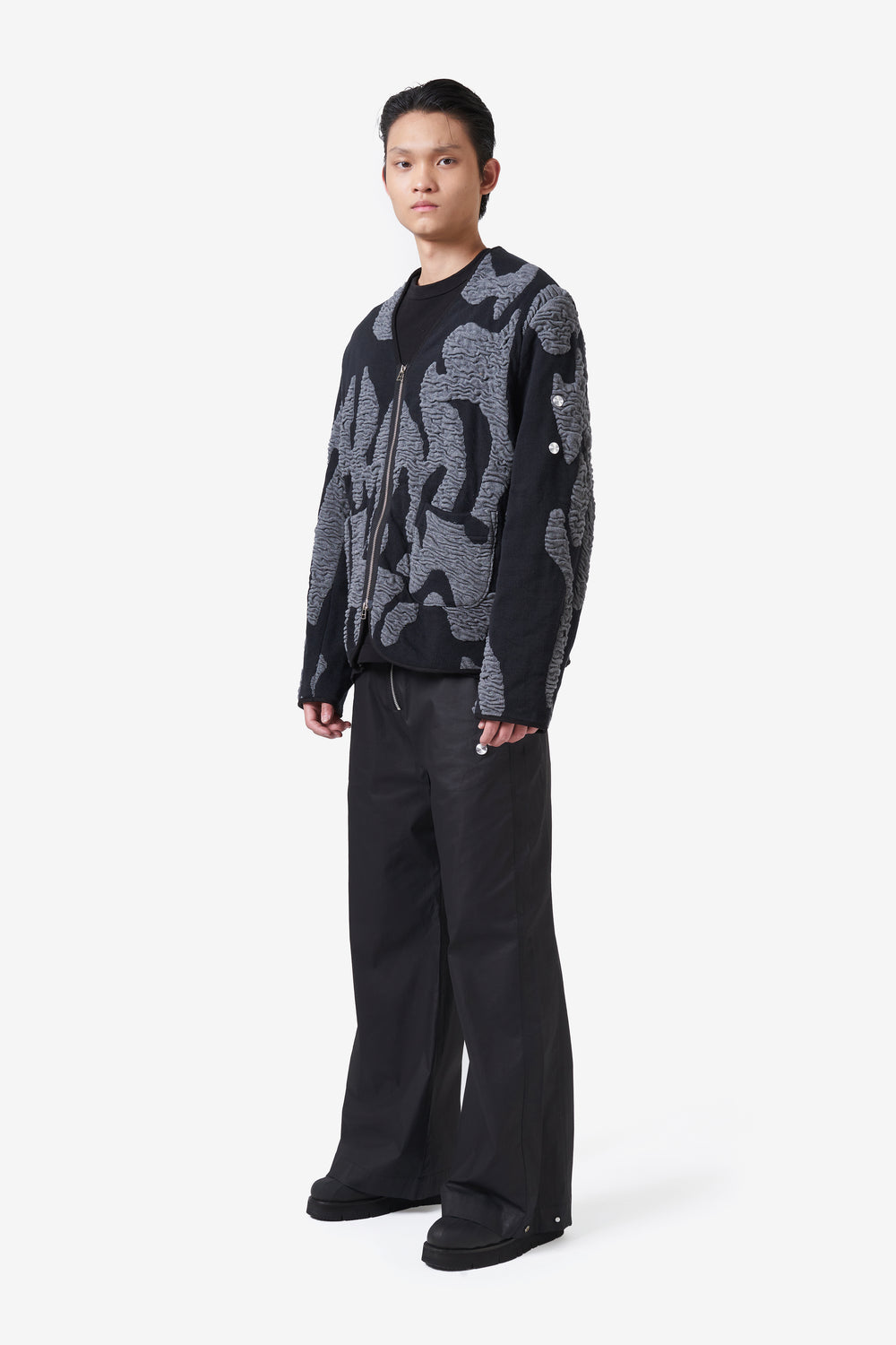 CHLADNI FIGURES JACKET TITANIUM GREY/ BLACK