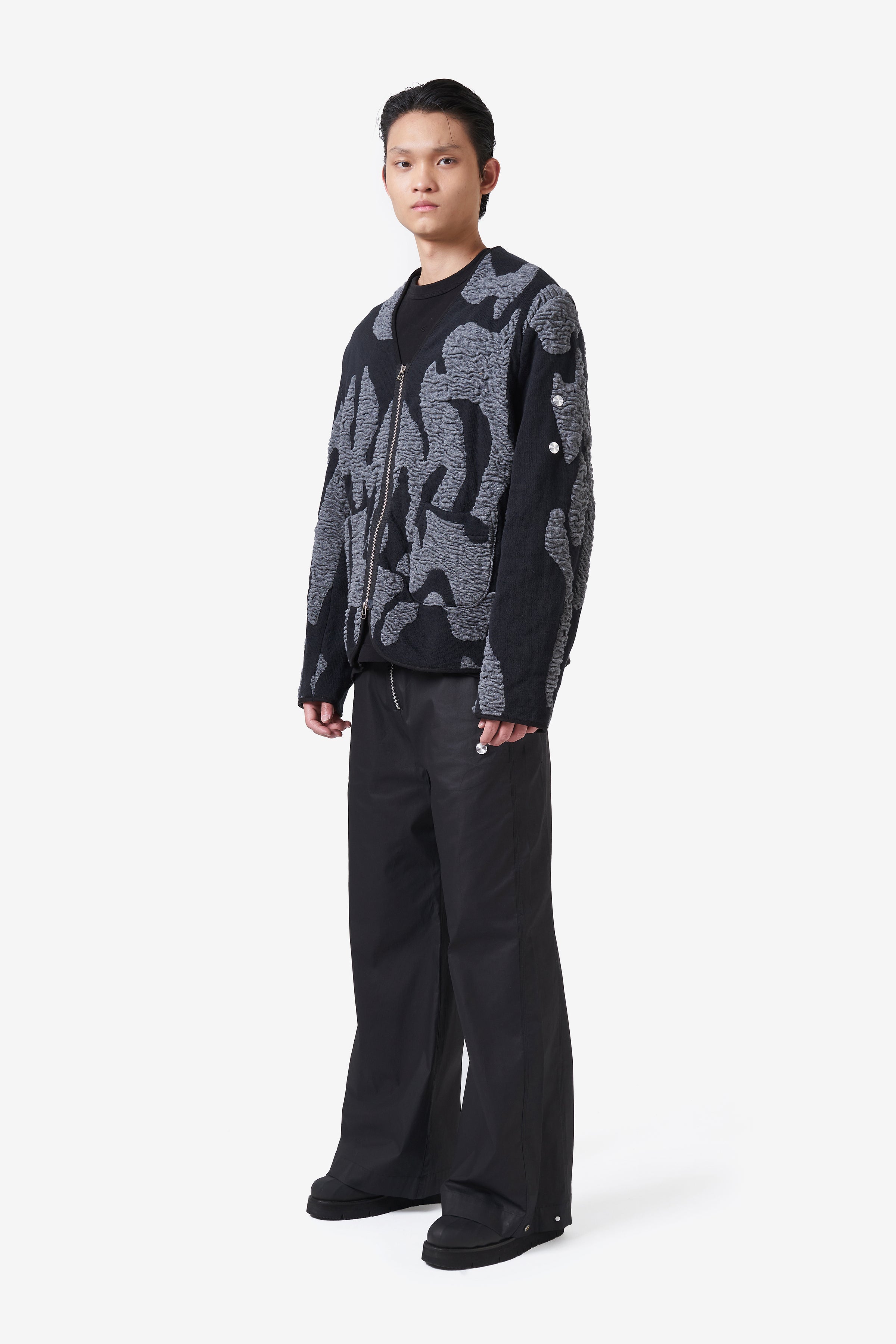 CHLADNI FIGURES JACKET TITANIUM GREY/ BLACK