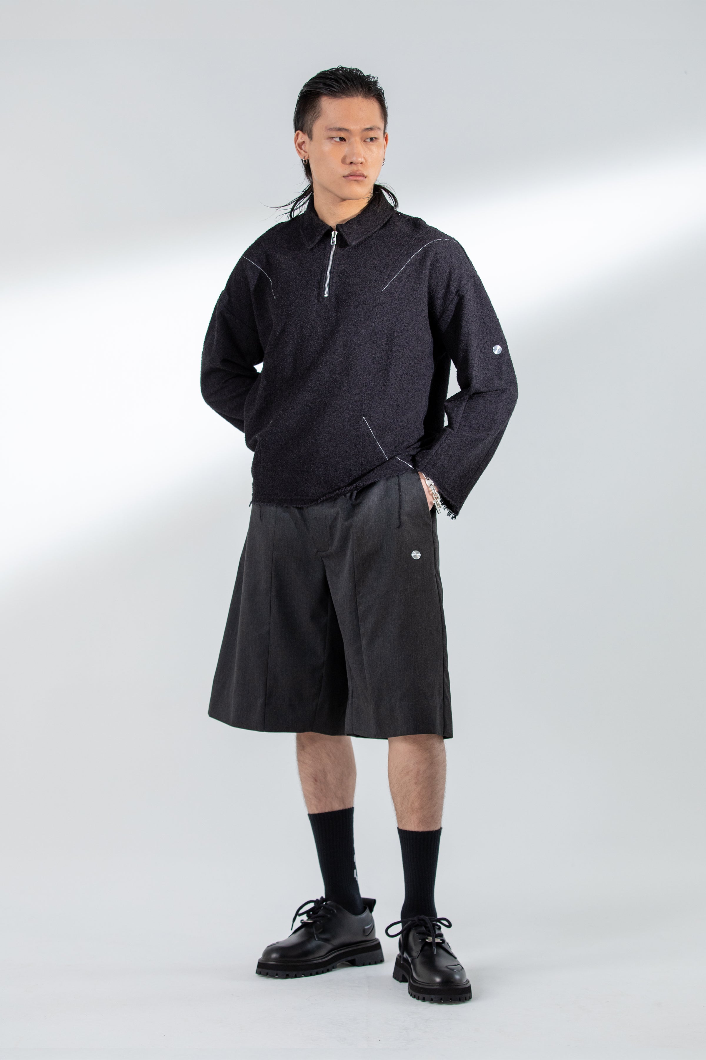 MIDMASA TAILORED SHORTS CHARCOAL