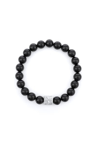 DK BRACELET BLACK TOURMALINE - SILVER