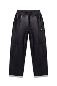 TRUCKER TYP0 LEATHER PANTS BLACK