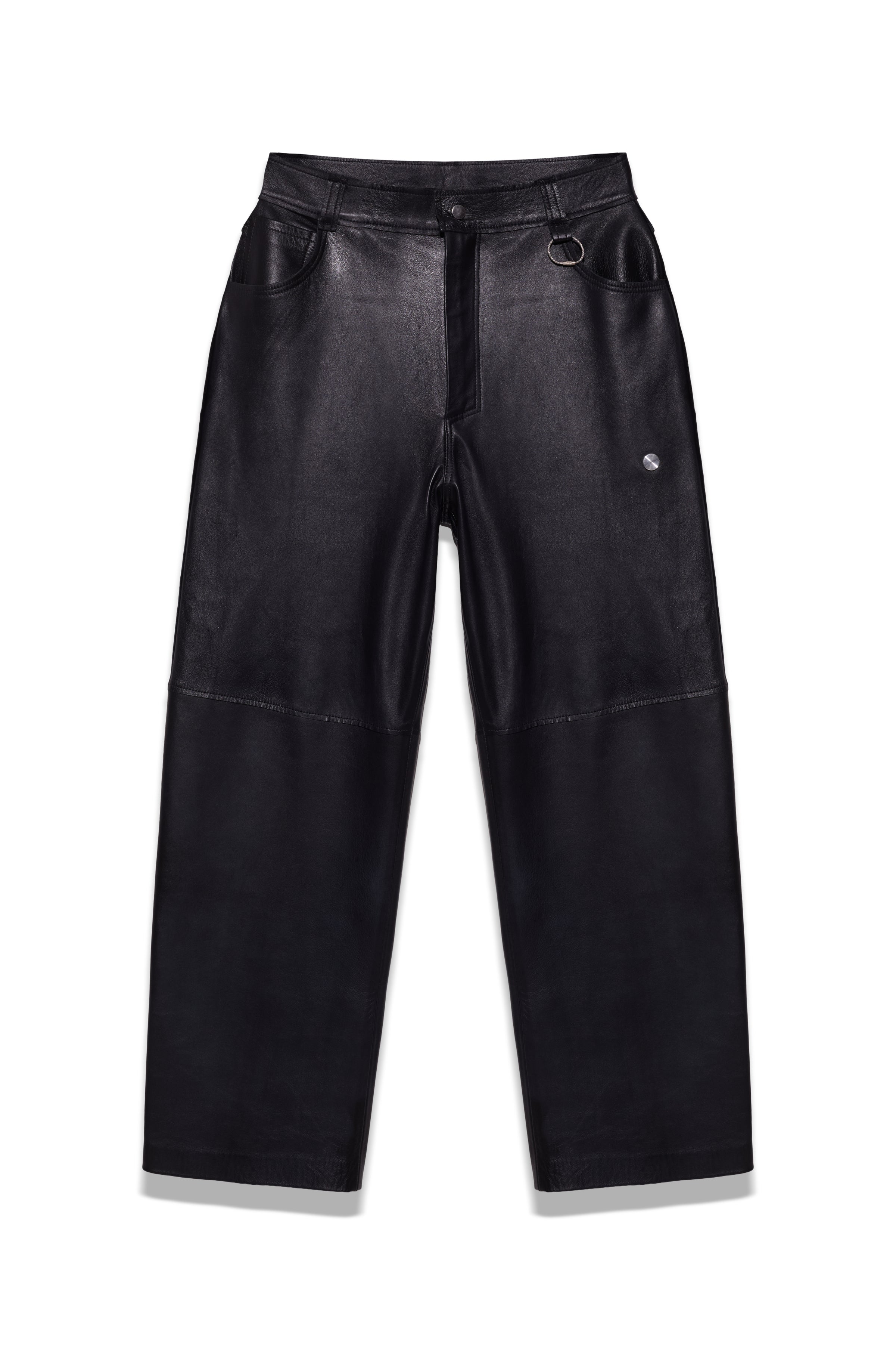 TRUCKER TYP0 LEATHER PANTS BLACK