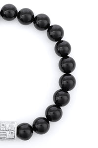 DK BRACELET BLACK TOURMALINE - SILVER