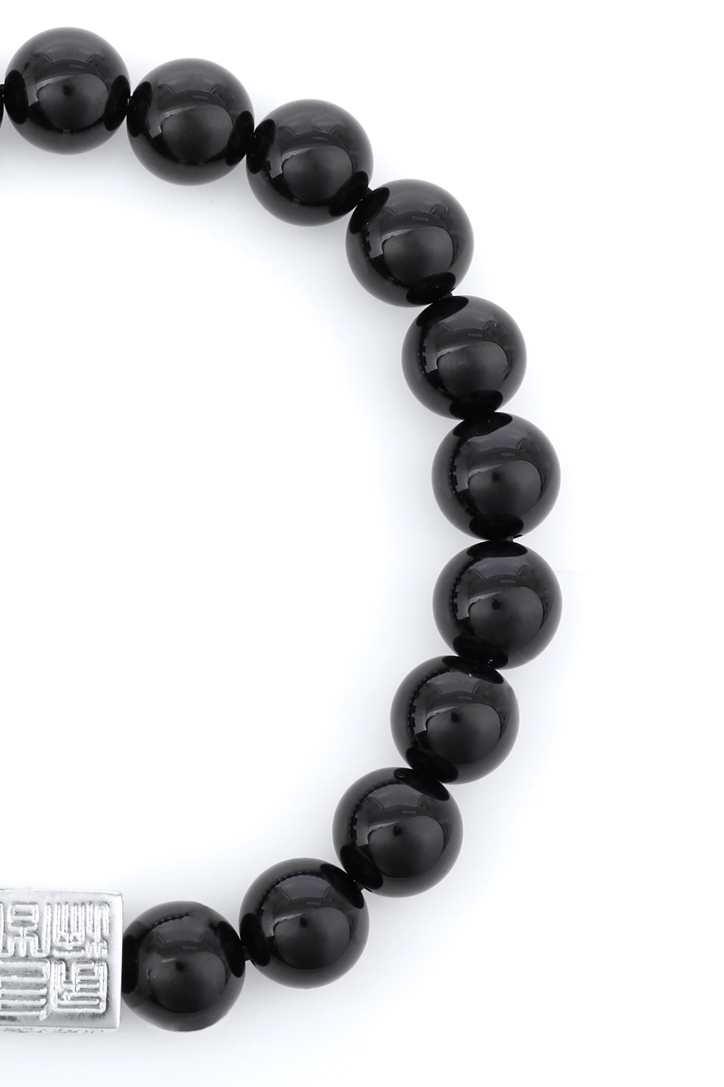 DK BRACELET BLACK TOURMALINE - SILVER