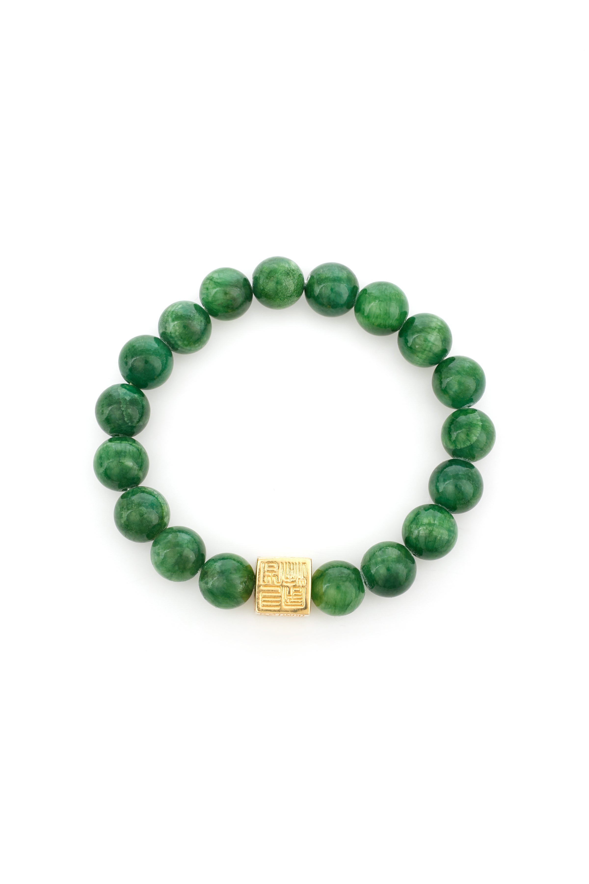 DK BRACELET GREEN JADE - GOLD