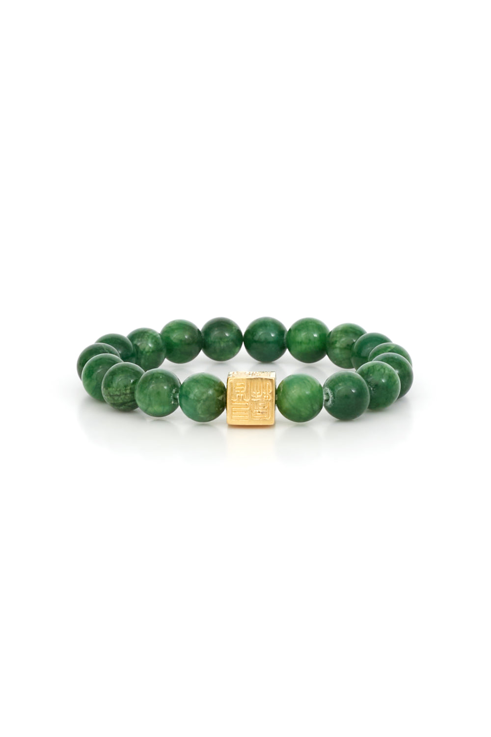 DK BRACELET GREEN JADE - GOLD