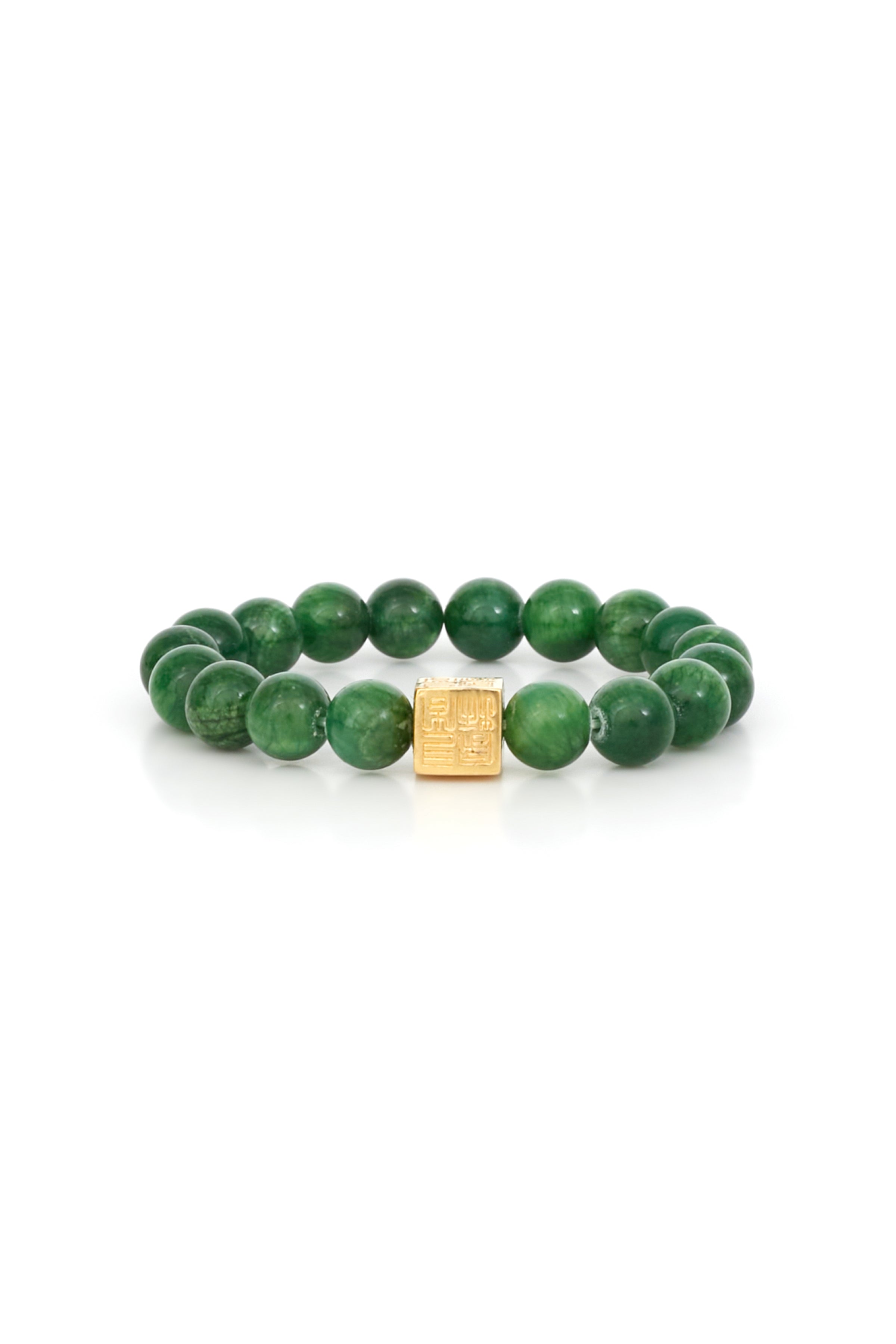 DK BRACELET GREEN JADE - GOLD