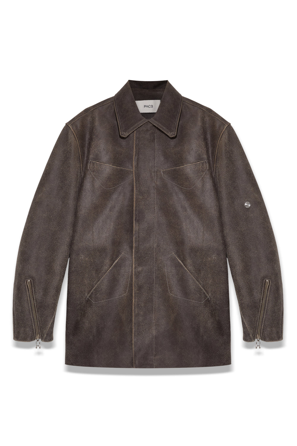 6M5 DESERT LEATHER PARKA DISTRESSED BROWN