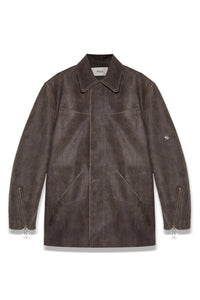 6M5 DESERT LEATHER PARKA DISTRESSED BROWN