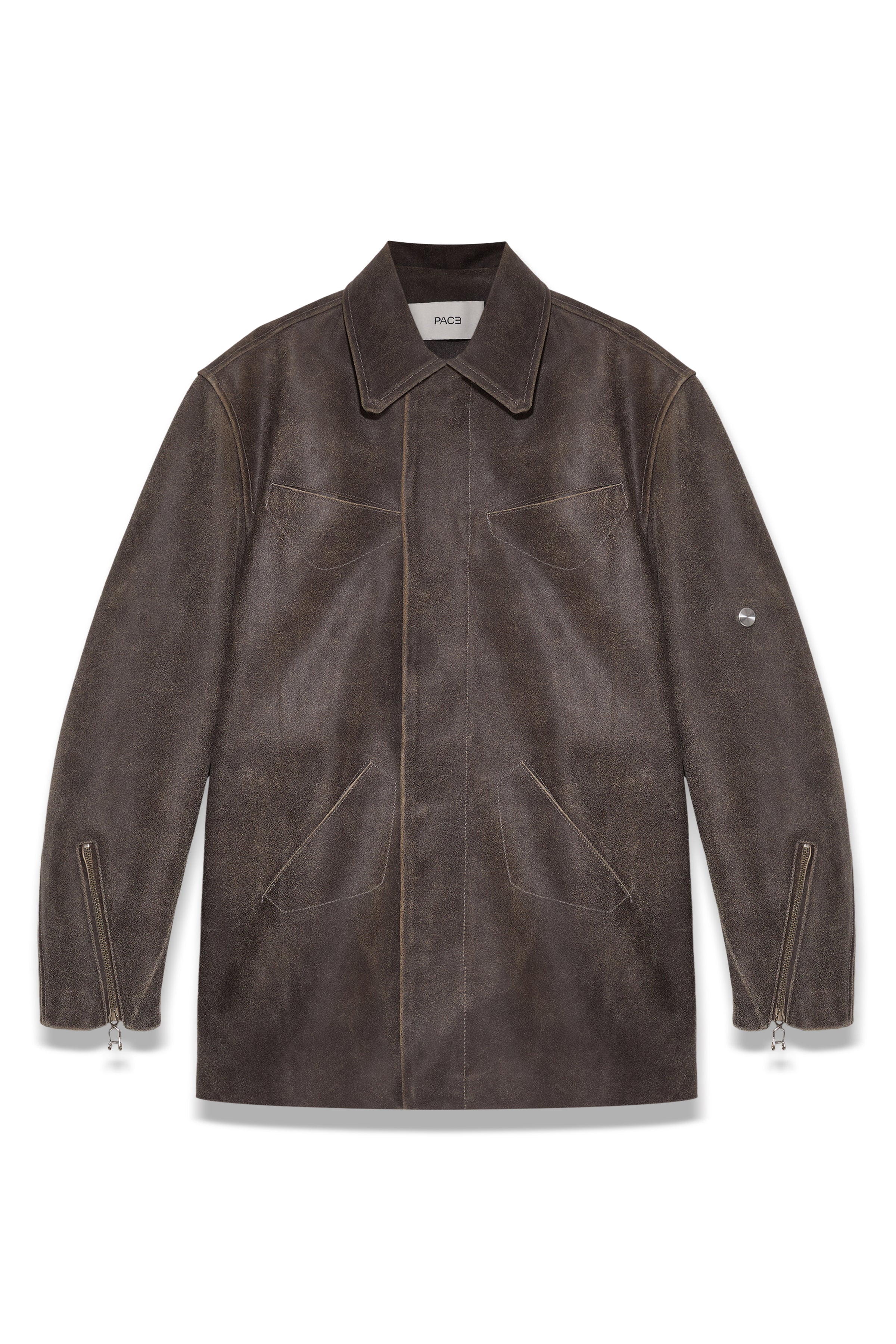 6M5 DESERT LEATHER PARKA DISTRESSED BROWN