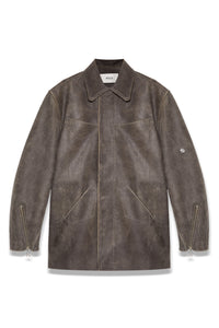 6M5 DESERT LEATHER PARKA DISTRESSED BROWN
