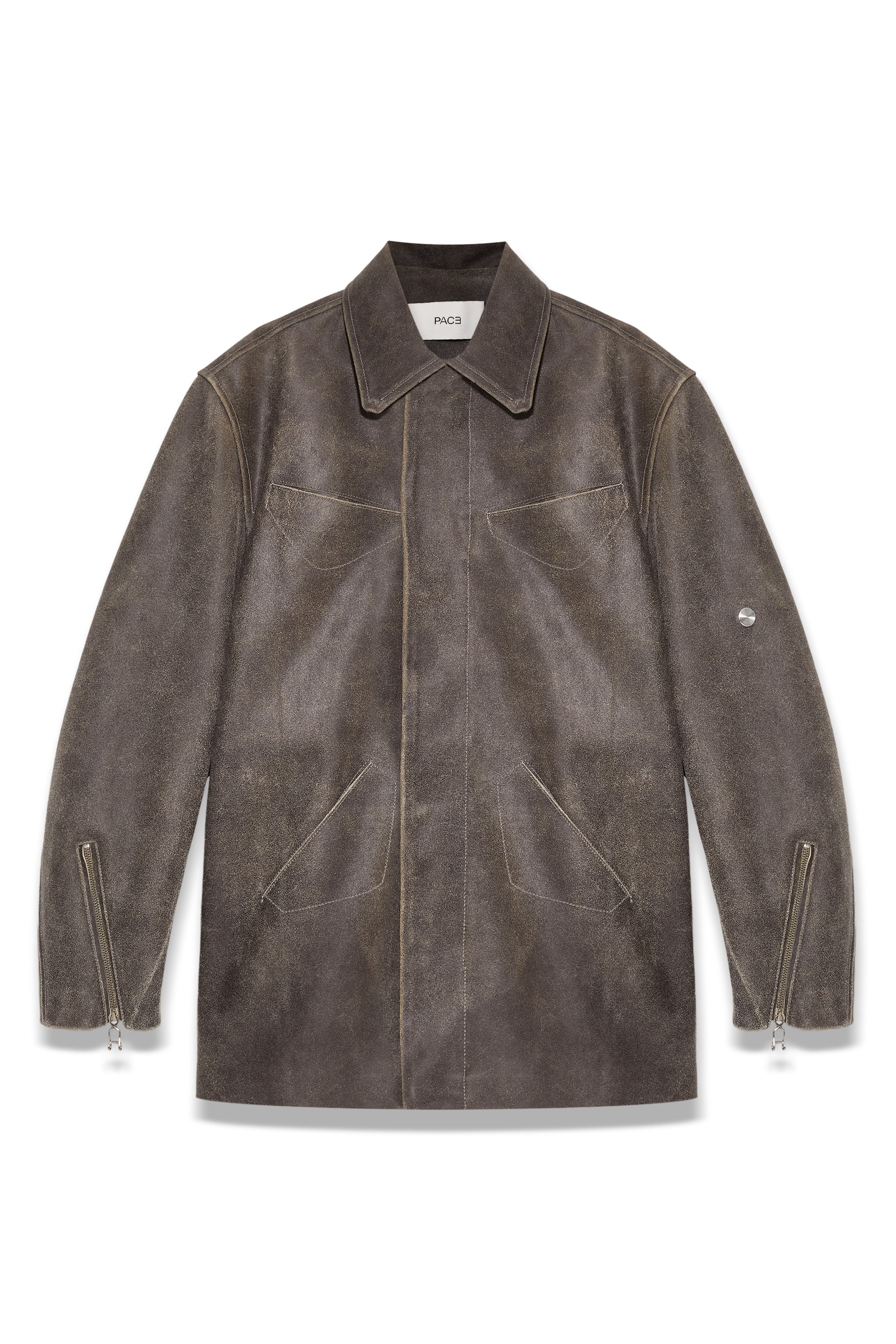 6M5 DESERT LEATHER PARKA DISTRESSED BROWN
