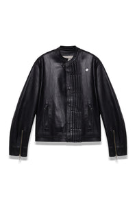 TYP0 TRUCKER LEATHER JACKET BLACK