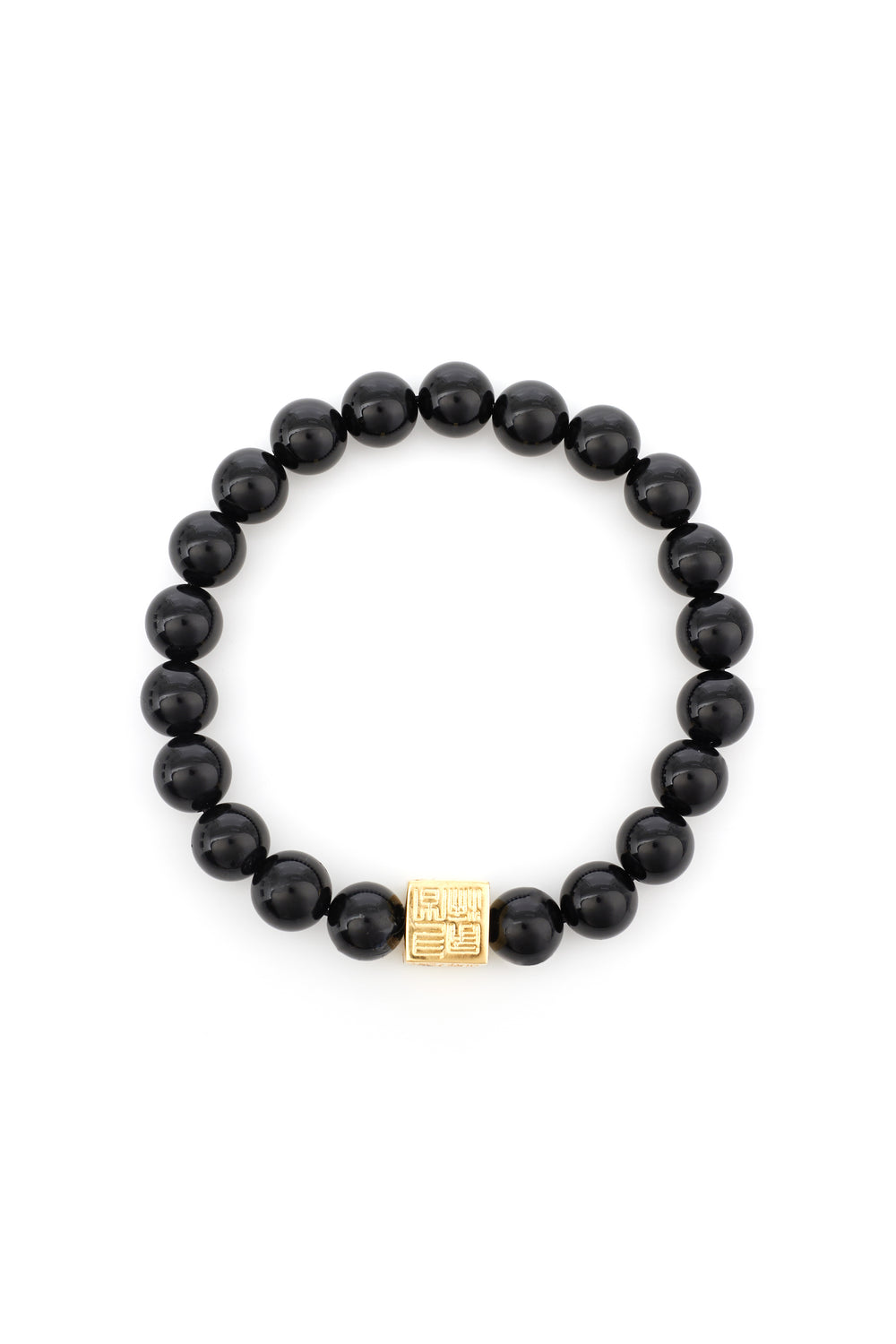DK BRACELET BLACK TOURMALINE - GOLD