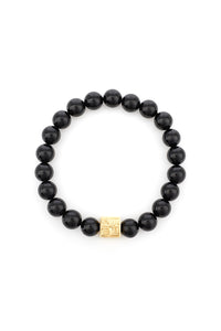 DK BRACELET BLACK TOURMALINE - GOLD
