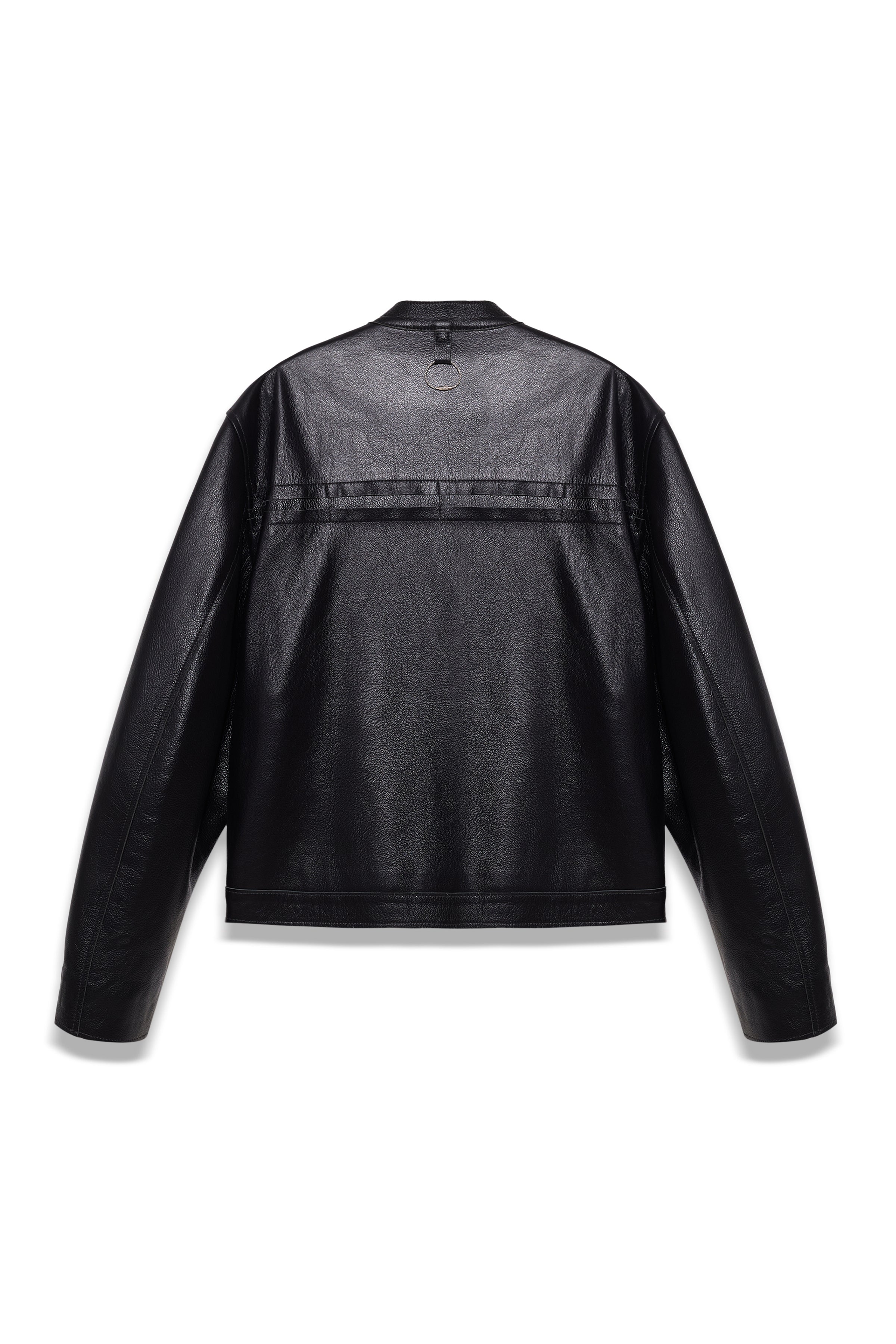 TYP0 TRUCKER LEATHER JACKET BLACK