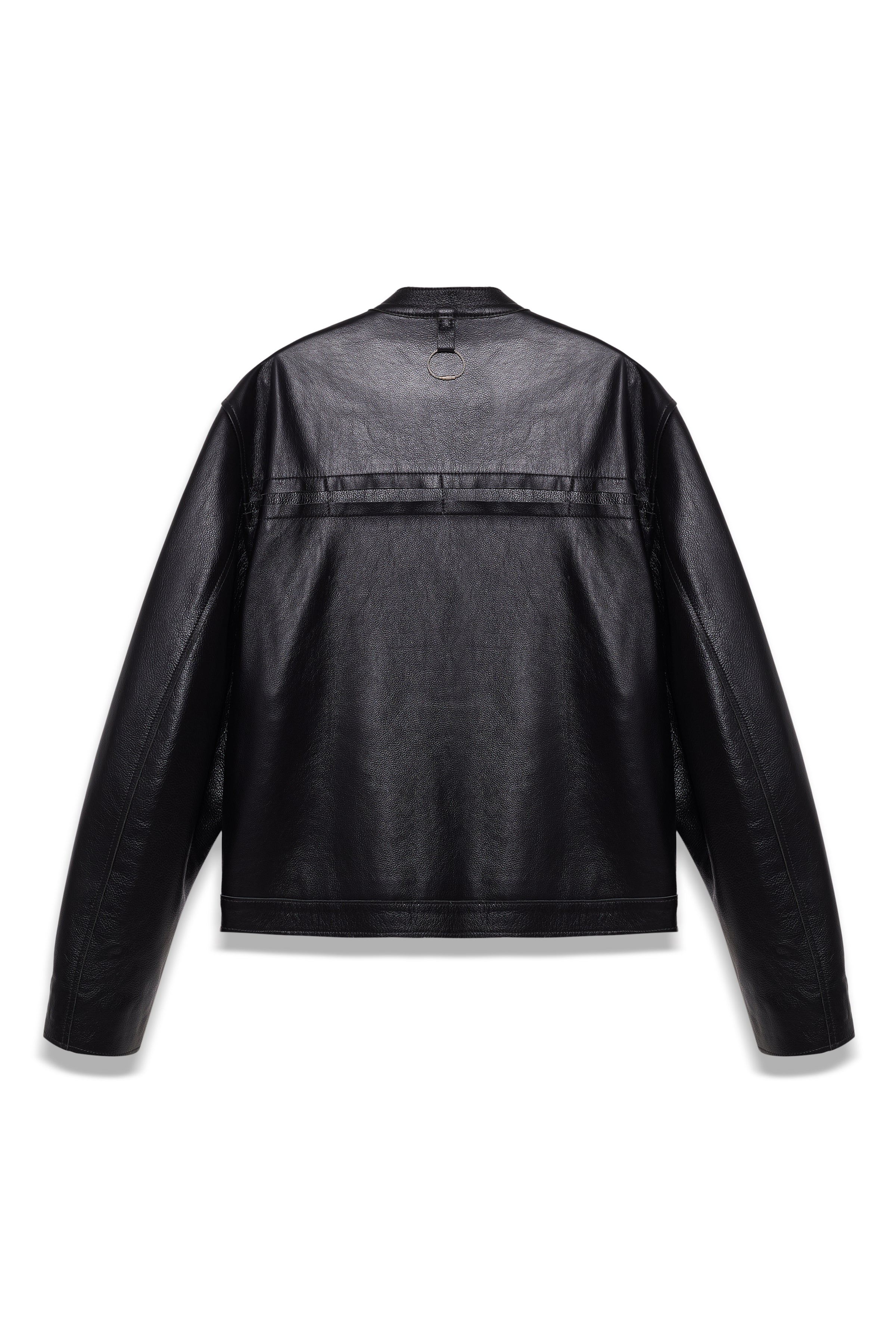 TYP0 TRUCKER LEATHER JACKET BLACK