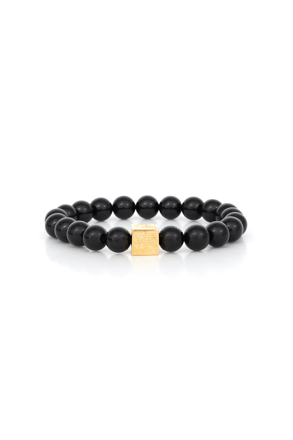 DK BRACELET BLACK TOURMALINE - GOLD