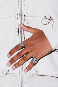 FORGED HANKO RING AGED SILVER