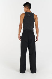 PATTERN TANK TOP DARK GREY