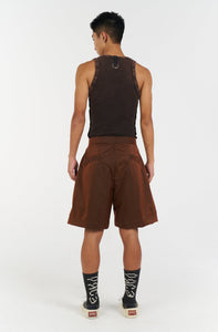 PATTERN TANK TOP STONE WASHED BROWN