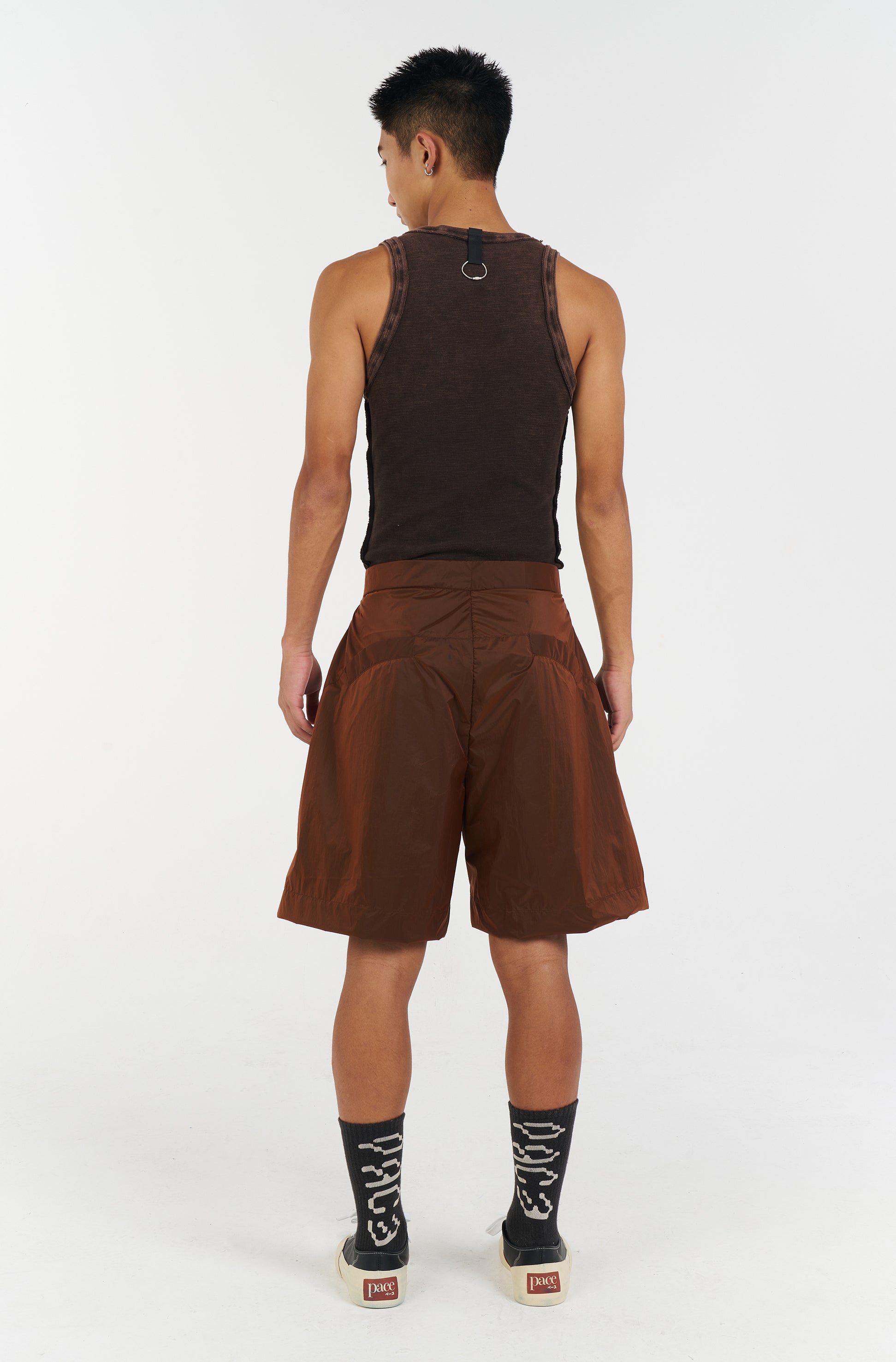 PATTERN TANK TOP STONE WASHED BROWN
