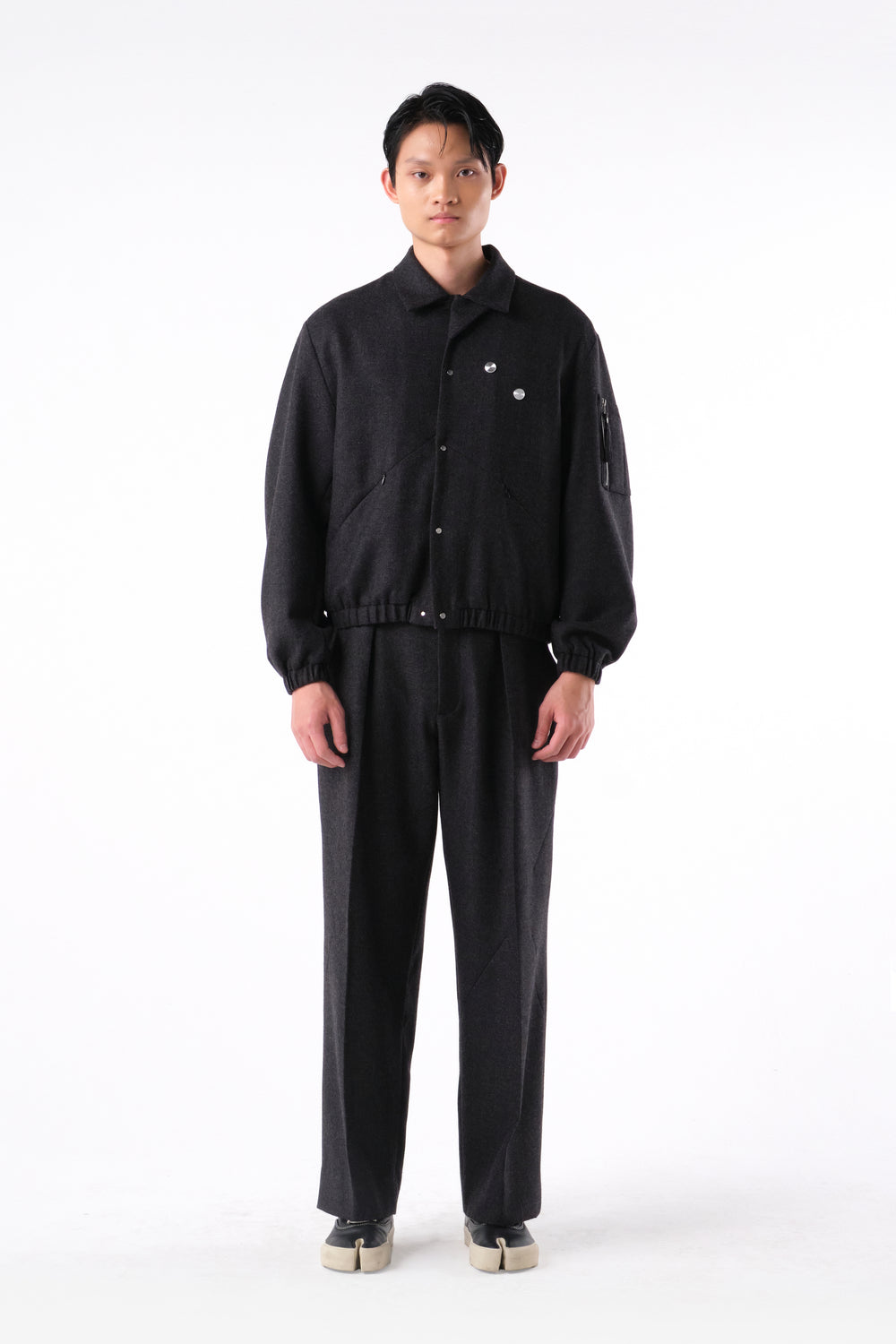 BRUTALIST COACH JACKET DARK GREY