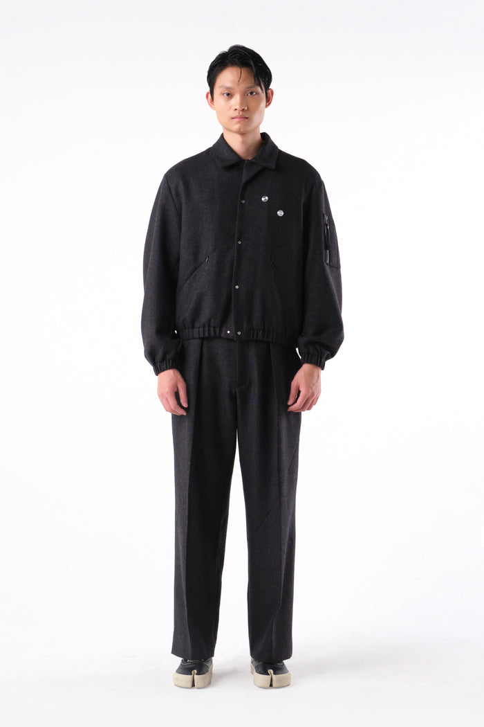 BRUTALIST COACH JACKET DARK GREY