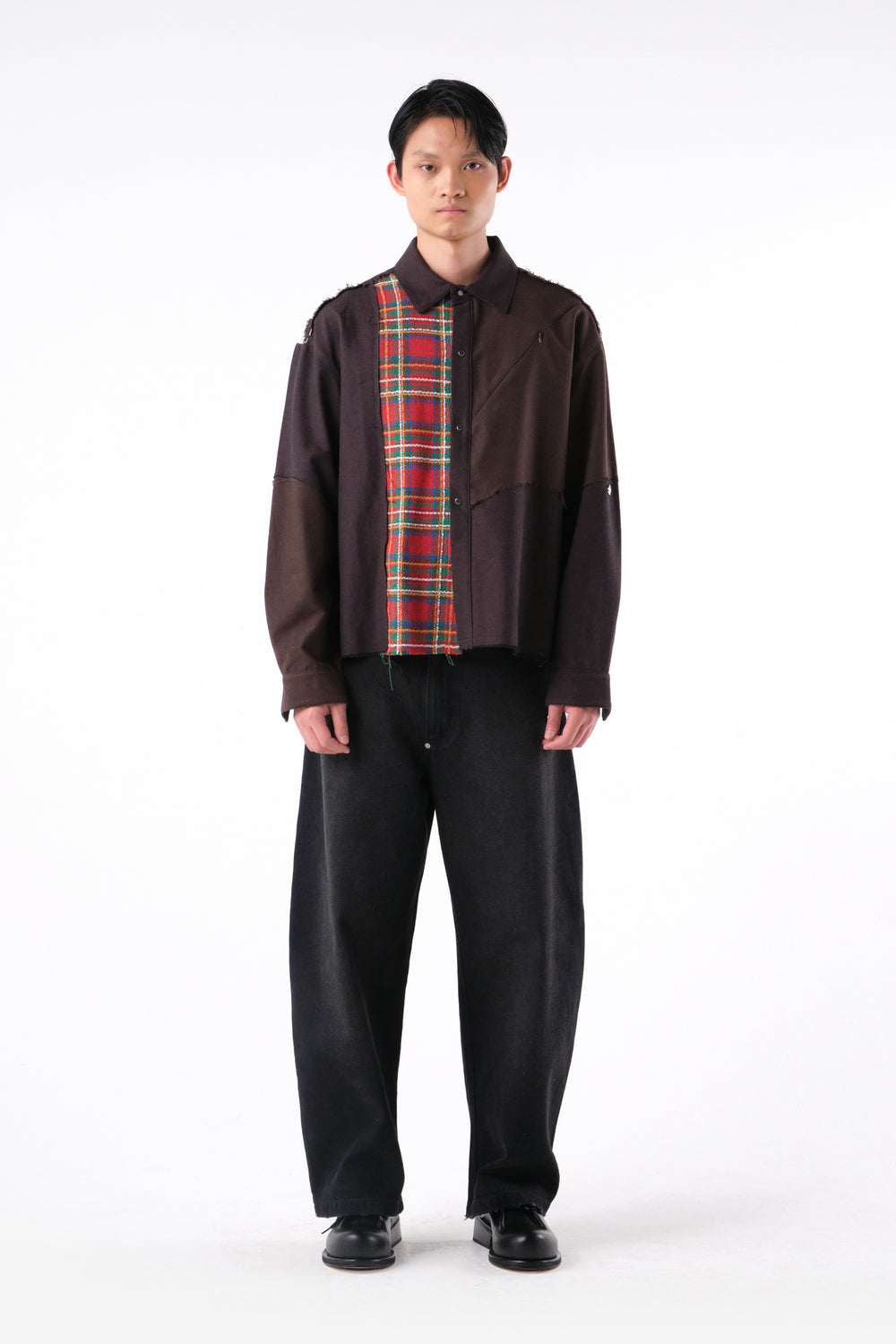 CANINO DYNAMIC PATCHWORK SHIRT RED