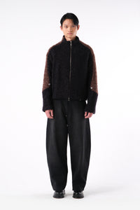 EX-IN FLEECE JACKET BLACK / BROWN